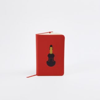 violin red small notebook